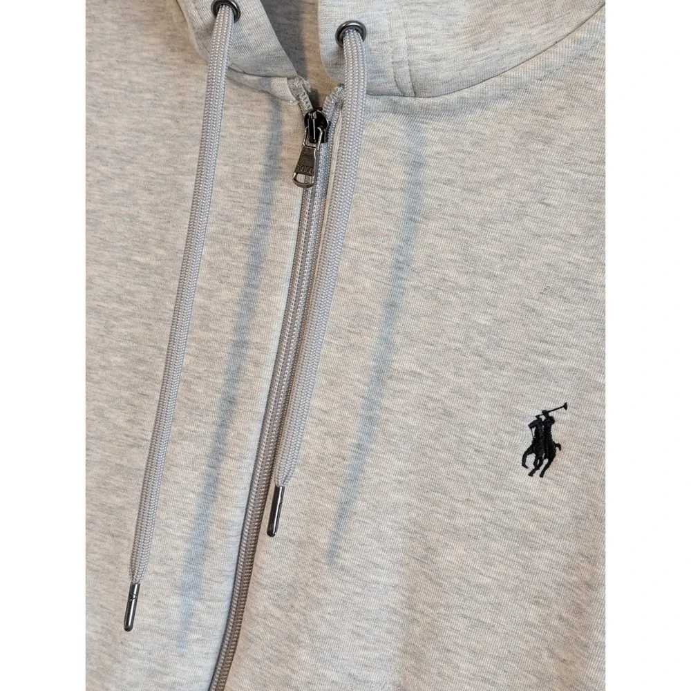Polo Ralph Lauren Mens L Full Zip Hoodie Gray Heather Pony Logo VERY NICE! - Picture 4 of 8